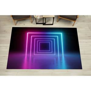Alfombra Portal de Luz Neón: Alfombra Antideslizante Impresa en 3D, con Pelo Suave - Product Image 3
