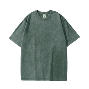 เสื้อยืดโออีเอ็ม รุ่นเรโทร ผ้าฝ้าย 100% เนื้อหนา ทรงโอเวอร์ไซส์ พิมพ์ลายโลโก้ด้านหน้า คอกลม แขนสั้น ระบายอากาศได้ดี สไตล์ลำลอง - Product Image 4