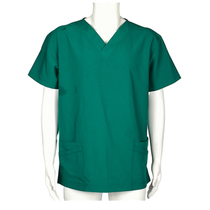 Fitted Medical Nurse Doctor Stretchy Hospital <b>Scrub</b> <b>Tops</b> - Product Image 1