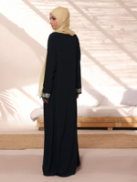 Abaya décontractée pour femme, modèle 2025, design simple, style Dubaï, coupe ample, extensible dans les quatre sens, vente en gros personnalisée