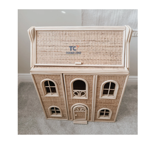 Conception chaude enfants rotin maison de poupée à la main traditionnel Boho enfants rotin maison de poupée meubles pour la vente en gros - Product Image 4