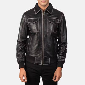 Chaqueta de Cuero para Hombre Certificada, Cuero de Calidad Probada por el Fabricante, Estilo Motociclista - Product Image 2