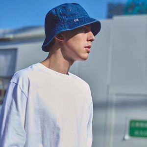 Hot Selling Customizable Denim Bucket Hat for Adults Distressed Summer Fisherman Design Wide Cotton Visor Rope Fishing Unisex - Product Image 6