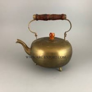 Ustensiles de maison et de cuisine Pots de service à thé et à café Meilleure vente Forme personnalisée en laiton plaqué or Serveur Pots à thé - Product Image 2