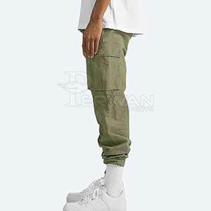 กางเกงคาร์โก้ผู้ชายเอวสูงผ้าคอตตอนแบบ100% กางเกงแฟชั่นระบายอากาศได้ดี - Product Image 3