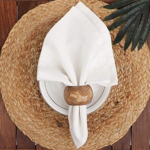 Ronds de serviette en bois rustiques de haute qualité en bois naturel avec écorce d'arbre pour décor de table d'hôtel ou de restaurant de mariage PAR HF CRAFTS - Product Image 1