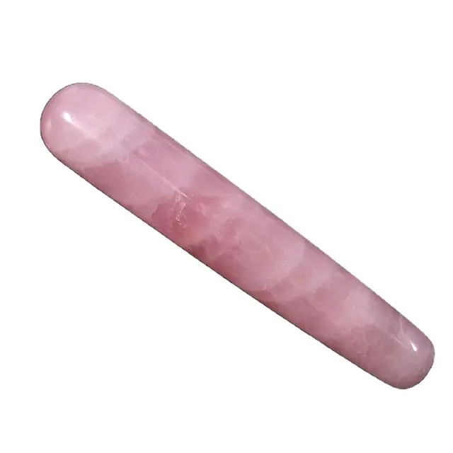 Baguette de Massage lisse en Quartz Rose cristal de guérison la plus puissante pour la guérison et la méditation