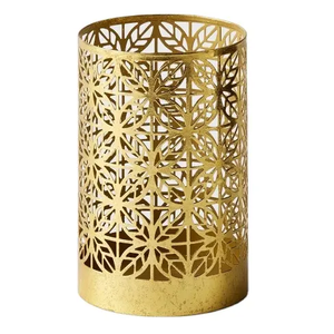 Amazing Design Candle <b>Pillar</b> Holder Gold Color Excellent Quality Hotel Decor Metal & Glass Votive Holder For Sale - Product Image 2