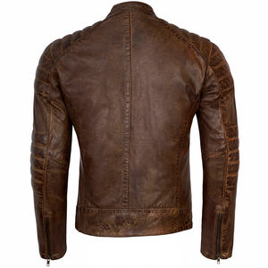 Chaqueta de cuero PU para hombre 2023 hecha en fábrica, cuello con capucha de tendencia superior de alta calidad, cuero genuino, talla XL - Product Image 2