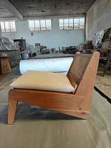 Fauteuil inclinable ROMA CANE, style nordique, en bois massif, avec siège rembourré, design européen écologique - Product Image 5