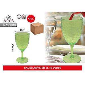 Vetro acrilico CL.43 bicchieri di vino in plastica verde - Product Image 1