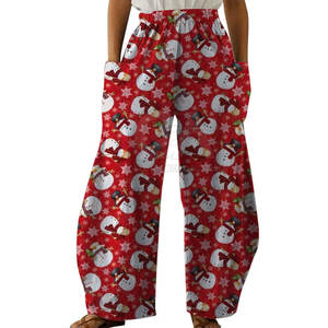 Pantalones Navideños de Primera Calidad para Mujer, Más Vendidos, en Oferta en Línea, Color Sólido, Cómodos, para Navidad y Año Nuevo - Product Image 2