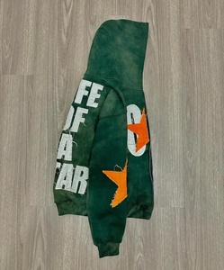 Star Patch Hooded Stylish Streetwear <b>Zip</b> up <b>Hoodies</b> 100% Cotton Luxury Quality Embroidery Oversized Streetwear <b>Hoodies</b> for Men's - Product Image 3