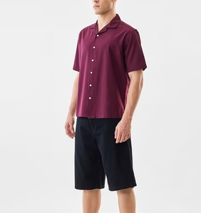 Wholesale <b>Shirts</b> for <b>Men</b> Oversize <b>Men's</b> Turn-down Collar <b>Shirt</b> Factory Custom Cuba Collar Designer <b>Bowling</b> - Product Image 5