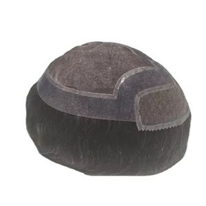 Peluca de Cabello Humano 100% con Frente de Encaje Mono, Parches de Tupé, Prótesis Capilar Taz, Alta Calidad BD - Product Image 3