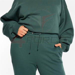 Unisex Custom Heavyweight French Terry Sweatsuit Winter Streetwear Embroidered <b>Crewneck</b> Jogger Loose Fit Solid Fleece Knitting - Product Image 5