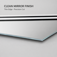 Plaque acrylique miroir argentée légère, panneau PMMA réfléchissant, découpe sur mesure pour décorations murales, enseignes, présentoirs et projets créatifs