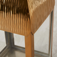WB INC INDIA Linterna de Lujo Chapada en Oro, de Hierro, Duradera, Hecha a Mano, Ecológica, Resistente al Calor, Personalizable, Grande, para el Hogar, Navidad