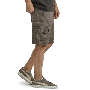 Pantalones cortos Cargo de cintura elástica de ajuste ligero para hombre, tela de algodón, estilo multibolsillo, ropa para exteriores, pantalones cortos de uso diario para hombres - Product Image 3