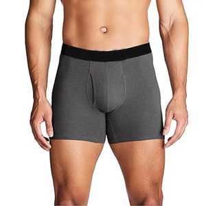 กางเกงบ็อกเซอร์ผ้าฝ้ายสำหรับผู้ชายเอวสูงแห้งเร็วระบายอากาศได้ดีโลโก้นุ่มถักปรับแต่งได้สำหรับผู้ใหญ่ - Product Image 3