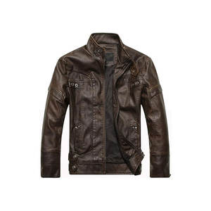 Veste en cuir personnalisée de haute qualité Veste en cuir PU mince pour moto Vêtements d'hiver en tissu de style travail - Product Image 4