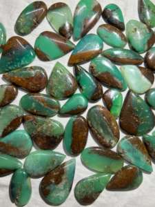 พลอยไครโซเพรสธรรมชาติเกรด AAA แบบคาโบชอง สีเขียวแจสเปอร์ สำหรับทำเครื่องประดับ ได้รับการรับรองจากผู้ที่สาม - Product Image 2