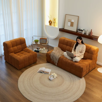 YY82 #   Fauteuil de salon modulaire moderne en velours, rembourrage en mousse haute densité, compression sous vide, confort moelleux