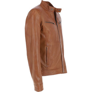 Chaqueta de piel de oveja auténtica para hombre de alta calidad, venta al por mayor, ropa de piel perforada ajustada, tela tejida de Pakistán - Product Image 4