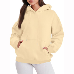 Sudaderas con Capucha Extra Grandes Casuales para Mujer, 100% Algodón, Diseños Bordados e Impresos, Letra Tejida en la Parte Delantera, Cuello con Capucha para la Temporada de Invierno - Product Image 2