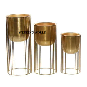 Juego de dos macetas de metal de primera calidad, maceta de diseñador hecha a mano, venta al por mayor, nueva maceta de metal elegante - Product Image 6