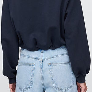 เสื้อสเวตเชิ้ตผู้หญิงทรงหลวม แขนยาว พร้อมโลโก้สั่งทำ วัสดุระบายอากาศ/สวมใส่สบาย ดีไซน์ลำลองสไตล์สตรีท - Product Image 6