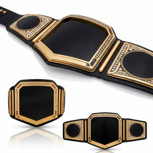 Ceinture de championnat de lutte universelle en alliage de zinc avec plaques métalliques et sangle en cuir véritable, réplique personnalisée du titre de champion - Product Image 6