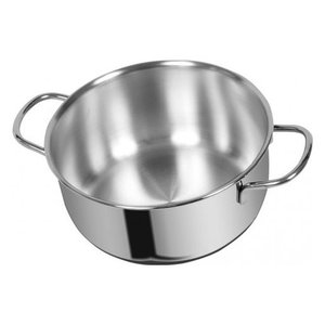 Stainless Steel Saucepan 18Cm Deep Plus Polished Chrome Induction Compatible Gas Electric Ceramic Stove Use - Product Image 1