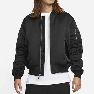 Color Full Custom Embroidery Logo <b>Men's</b> Windbreaker Bomber <b>Jacket</b> Plus Size 100% Polyester Waterproof Bomber Silk <b>Jacket</b> for <b>Men</b> - Product Image 2