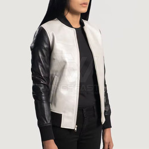 แจ็กเก็ตหนังแท้คอตั้งสำหรับผู้หญิงแจ็กเก็ตหนังแท้สำหรับกลางแจ้งน้ำหนักเบาทนทาน - Product Image 2