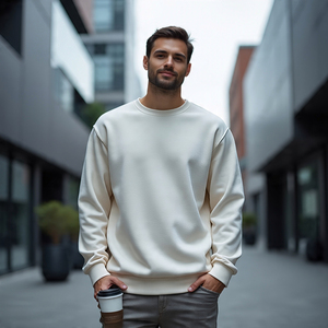 เสื้อสเวตเตอร์สวมหัวแนววินเทจสำหรับผู้ชายเสื้อสเวตเตอร์คอกลมแขนยาวคอหินโอเวอร์ไซส์เข้ารูปสำหรับฤดูหนาว - Product Image 6