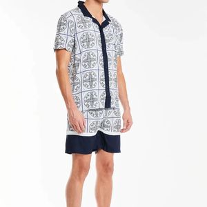 ชุดวอร์มเสื้อยืด2ชิ้นและกางเกงขาสั้นสำหรับผู้ชายชุดวอร์มสั้นชุดออกกำลังกายสำหรับฤดูร้อน - Product Image 3