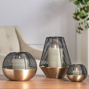 Bougeoir en métal de conception simple bougeoir en métal décoration de mariage fournitures de fête dîner aux chandelles disponible usage domestique - Product Image 4