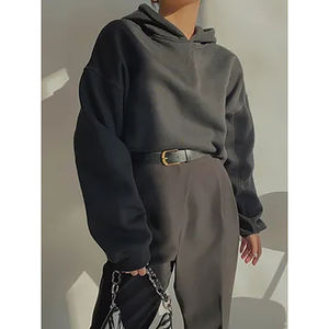 Sweat-shirts d'hiver pour femmes à capuche imprimés sur mesure par le fabricant, 100% fibre de bambou, coupe-vent, écologiques, formels, séchage rapide - Product Image 2