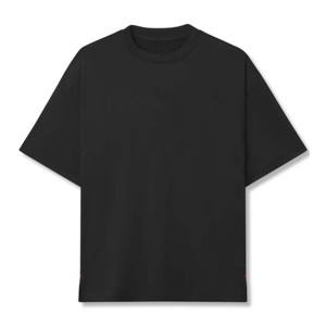 Camiseta de entrenamiento negra de gran tamaño, camiseta de gimnasio de rendimiento, camiseta de entrenamiento atlético de secado rápido, antimicrobiana y absorbente del sudor - Product Image 3