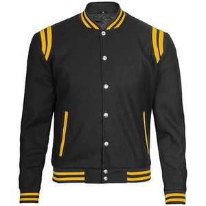 New <b>Summer</b> <b>Men</b> Varsity <b>Jacket</b> Chenille Embroidery Logo Leather Sleeves Custom Baseball Letterman Varsity <b>Jacket</b> For <b>Men</b> - Product Image 1