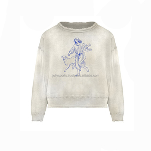 เสื้อฮู้ดไหมพรมปักลายสำหรับผู้หญิง พิมพ์ลายตามสั่ง แขนยาว ไซส์ใหญ่ ระบายอากาศได้ดี โลโก้ด้านหน้า สไตล์สตรีทแวร์ - Product Image 4