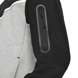 Ensemble de survêtement streetwear multi-panneaux en molleton de coton avec cordon de serrage, coupe-vent, pour homme, avec impression de logo personnalisé, idéal pour l'hiver - Product Image 4
