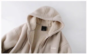 QUICKSHOW Streetwear 3D Leopard Camo Eco-Friendly Double-sided Fabric Zip Color Block Reversible Zipper Baggy Hoodie Men - Product Image 4