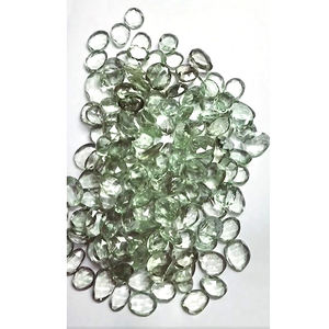 156 piezas de amatista verde natural de 10mm a 20mm de corte de Rosa irregular ovalado 525 Ct lote Iroc ventas prasiolita piedra trasera plana US $88 para todos - Product Image 1