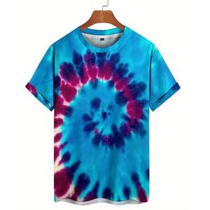 Camisetas urbanas de moda con estampado tie-dye para hombre, diseñadas para la moda moderna con tela cómoda, corte elegante y para uso diario. - Product Image 1