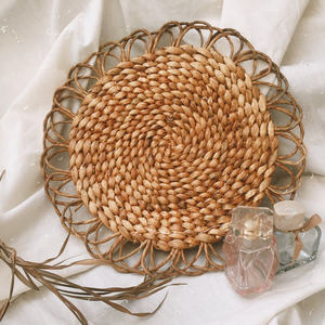 Natural de jacinto de agua manteles de mesa precio barato hecho a mano en forma de flor mantel Eco amigable de Vietnam - Product Image 2