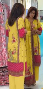 Traje Salwar Kameez para Mujer, Diseño Indio Pakistaní, Estampado Digital, para Fiestas, Todas las Temporadas, Casual, Materiales Reciclados, Secado Rápido, FATEMA FASHION - Product Image 4