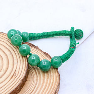 Bracelet de pierres précieuses lisses rondes en Onyx vert naturel pour femmes Chakra Bracelet de fil de guérison perles de pierre bijoux pour la vente en gros - Product Image 2