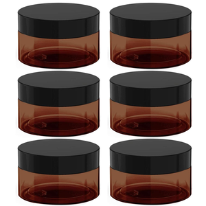 Frascos cosméticos de plástico ámbar, contenedor a prueba de fugas con tapa negra para crema, loción en polvo, productos de belleza, fábrica de Vietnam - Product Image 1